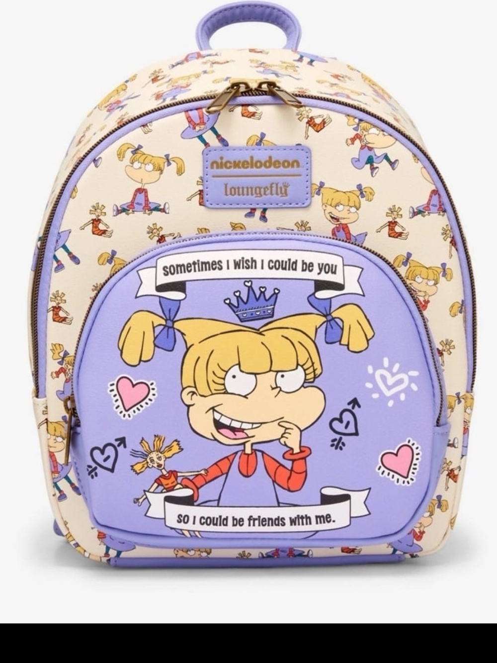 Loungefly Lavender & Cream Rugrats Angelica Mini Backpack